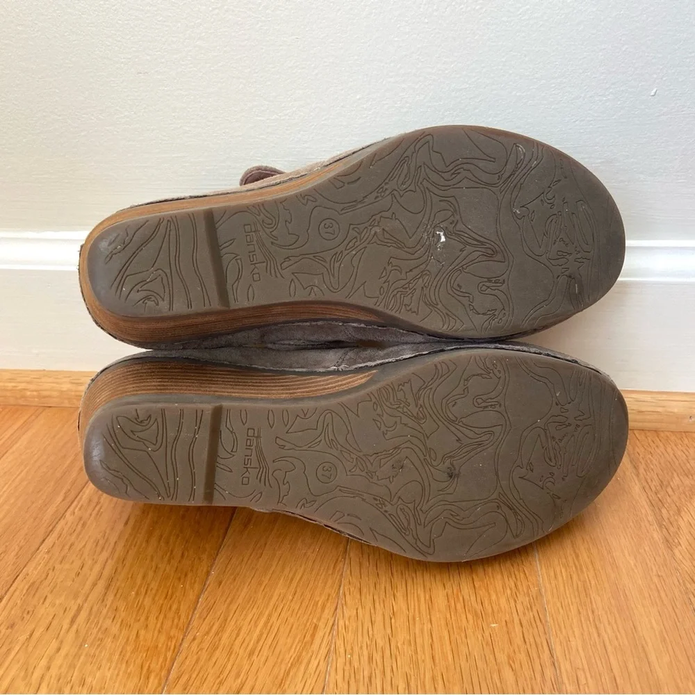 Dansko Women's Sandra Mary Jane Wedge Brown Suede Shoes Size 37 Classic Boho - Picture 9 of 12